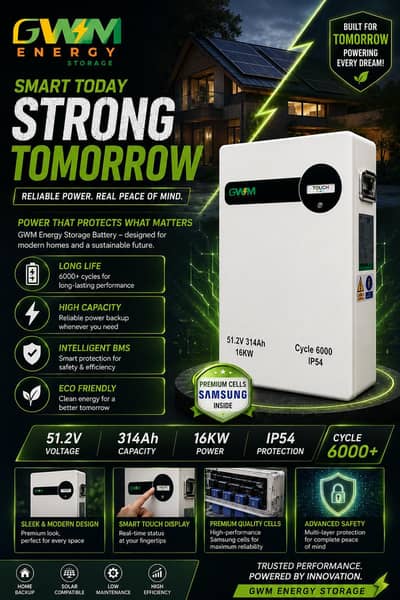 GWM battery 16kw lithium -lon battery 51.2v 314Ah ( with wheels )