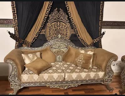 Chesham wood 7 seater sofa set
