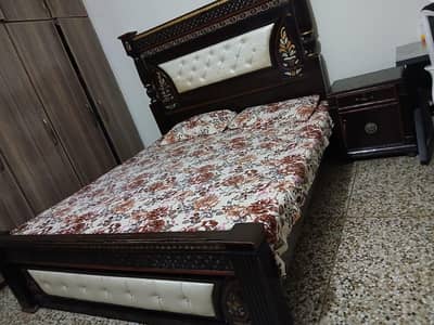 Luxury Wooden Double Bed Set