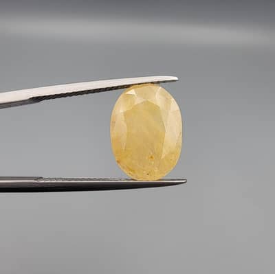 Natural Yellow Sapphire (Pukhraj) - Weight 6.25 Carat - GGI Certified