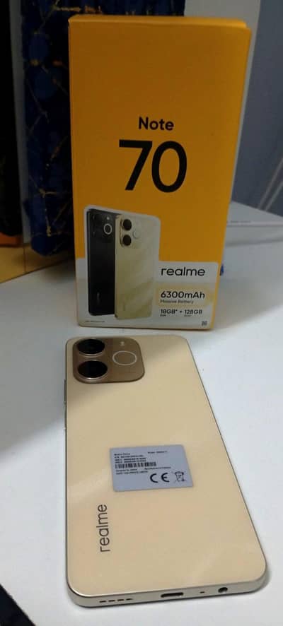 Realme Note 70 Gold | Excellent Condition | 18GB RAM | 128GB Storage
