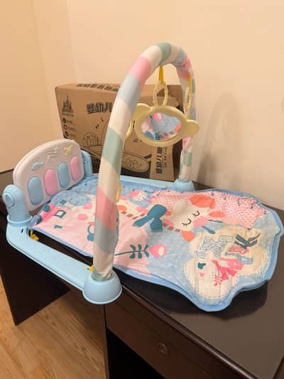Baby Play Gym Activity Mat with Hanging Toys – Excellent Condition