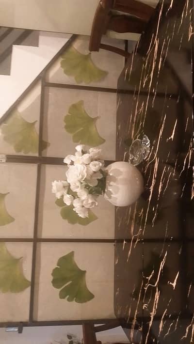 Glass Dining Table with 6 chairs
