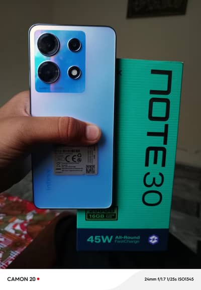 Infinix Note 30 8 256 gb box charger