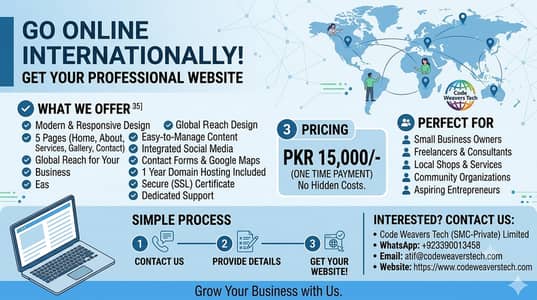 Get Professional Website & Domain Hosting - PKR 15k