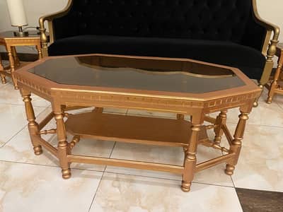 Antique Copper 3-Piece Coffee Table Set