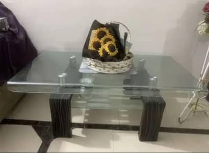 coffee table with double glass