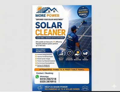 Solar Cleaning | Solar Plates Washing | Solar Washing | MorePower