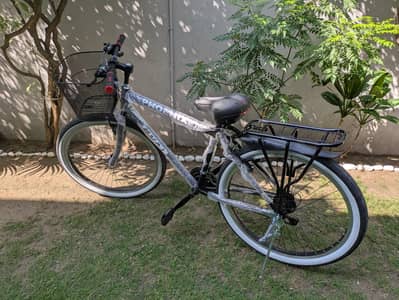 Black color bicycle with gears for sale, Lahore