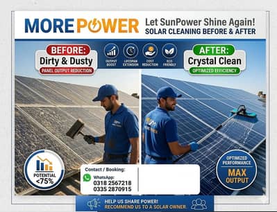 Solar Cleaning | Solar Plates Washing | Solar Washing | MorePower