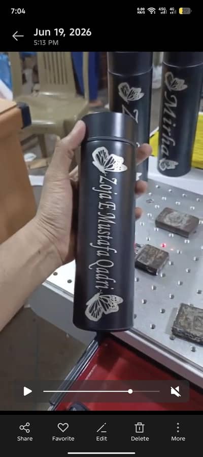 black custom design water bottle with temperature display