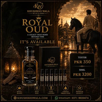 Royal Oud Tester And 50ml Bottle Available Best Oud Fragrance
