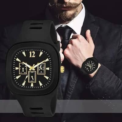 Modern black gold watch | 33 percent discount .