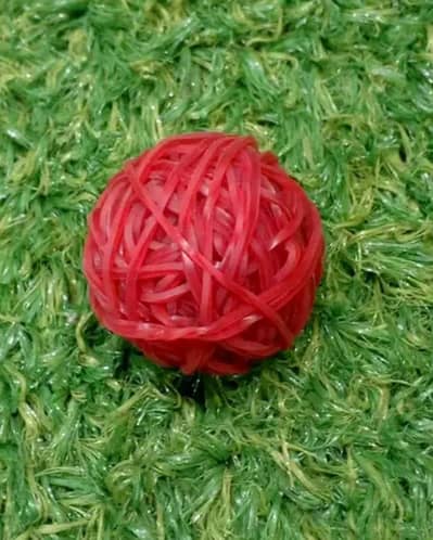Rubberband ball completely handmade