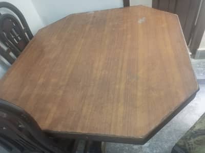 Dining table with it's chair are available for sale