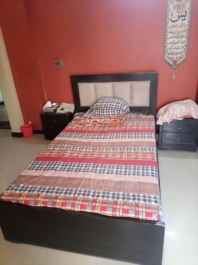 TWO SINGLE BED SET (without mattress)