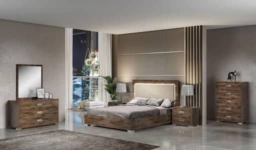 Bed set- Wooden bed set- Poshish bed- King size bed set- bed for sale