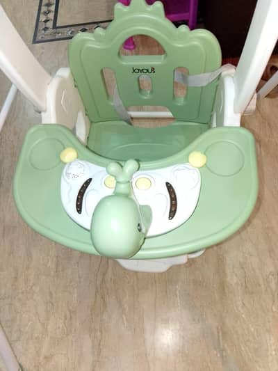 Baby Swing with Canopy & Toy Tray – Excellent Condition