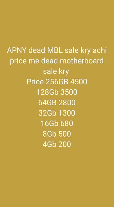 Dead mobile And motherboard Sale kry