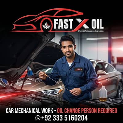Car mechanical work - Car oil change