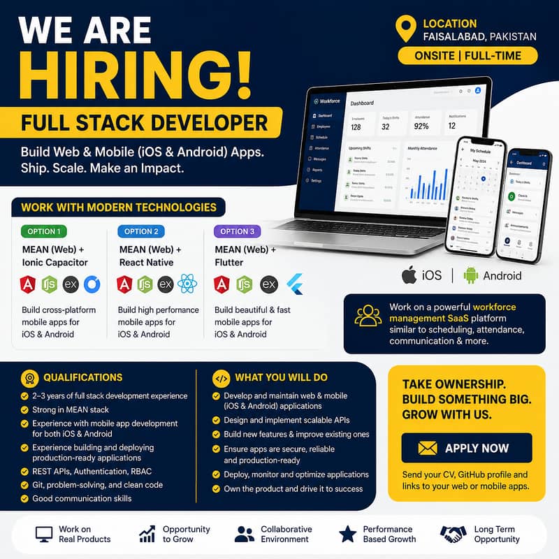 We're Hiring: Full Stack Developer (Web & Mobile) 0