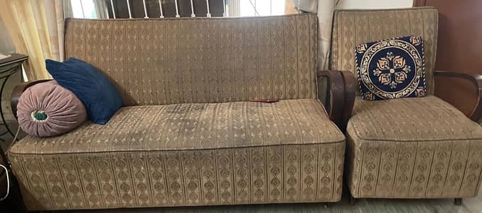 Old Wooden Sofa Set for Sale – 10 Seater