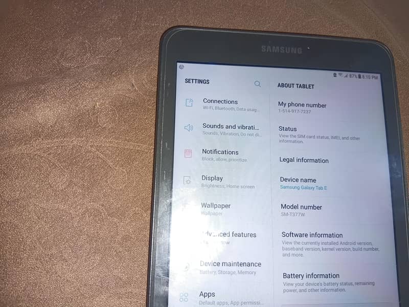 samsung Tab E good condition 2