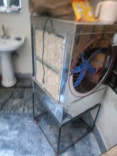 lahori cooler with stand un touch not a single day used