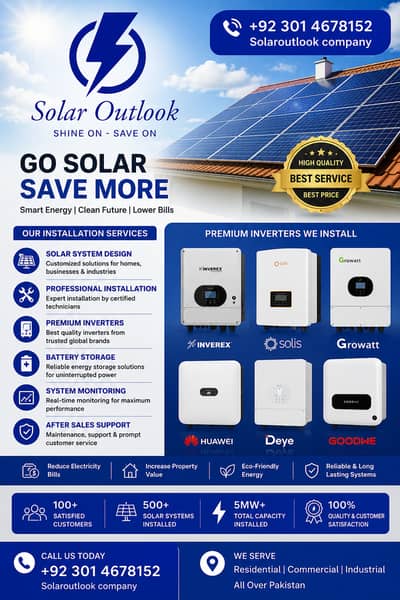 Solar inverter |  Solar system complete setup | Hybrid  / Off-Grid