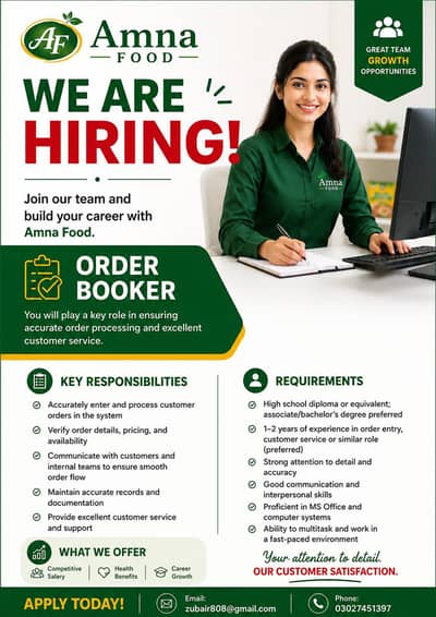 Order booker required