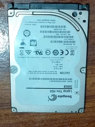 Seagate 500GB Slim Hard Disk Drive- SATA III (6.0 Gb/s)