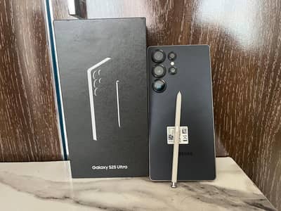 Samsung Mobile S25 Ultra 12/512gb with box and fast charger