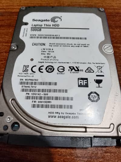 Seagate 500GB Slim Hard Disk Drive- SATA III (6.0 Gb/s)