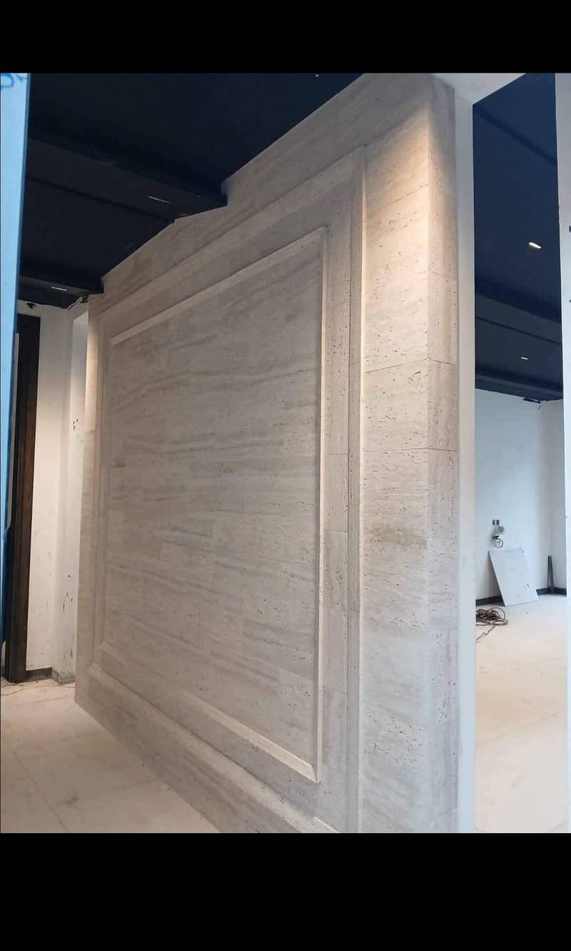 Travertine Stone Tiles for Wall Cladding & Front Elevation 4