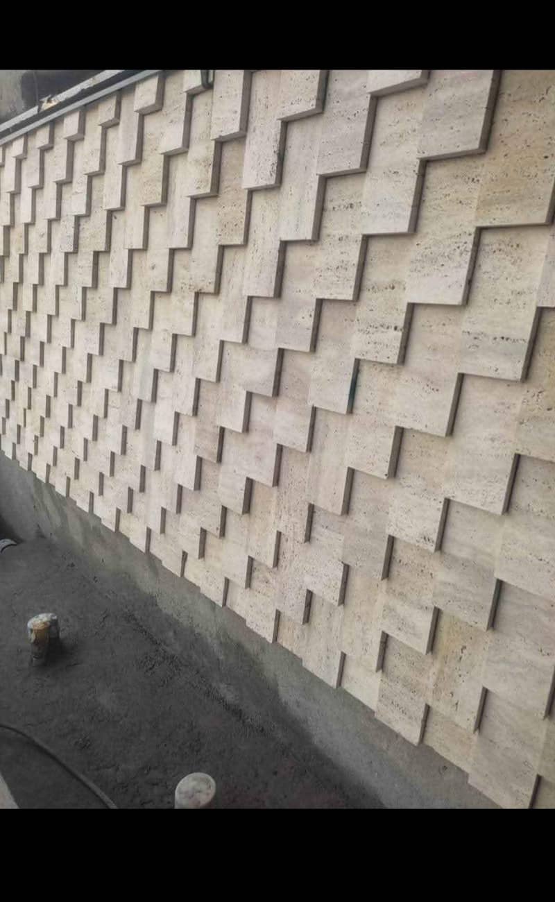 Travertine Stone Tiles for Wall Cladding & Front Elevation 6