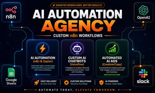 Professional AI Automation & Custom Workflows (n8n, Zapier, Chatbots)
