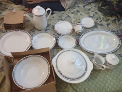 58pc pure marble dinner set