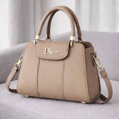 Dior Leather Bag with Top Handle And Shoulder Strap