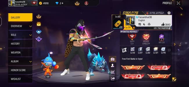 Free fire I'd for sale