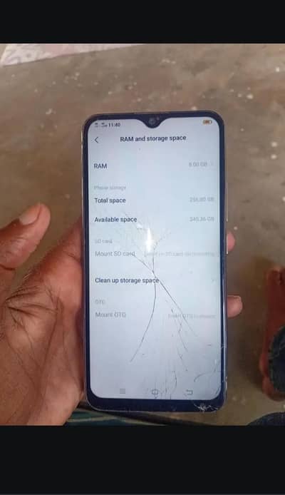 Vivo Y17 8/256 onli kit glass crack