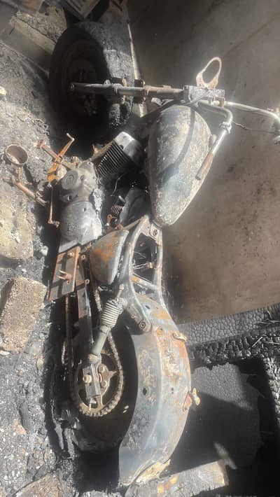 virago xv250 burned