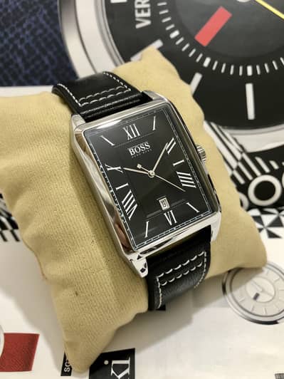 HUGO BOSS-TANK-NEW & ORIGINAL WATCH-LEATHER STRAP-SEIKO CITIZEN CASIO