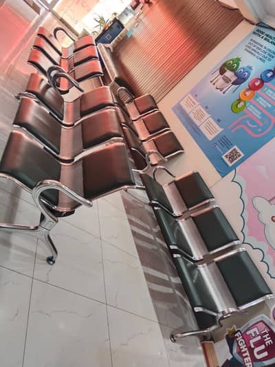4 chair benches and 2 plain benches