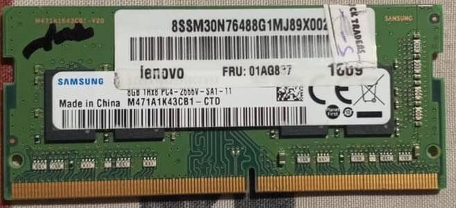 8GB DDR4 2666 MHz Samsung Laptop Ram