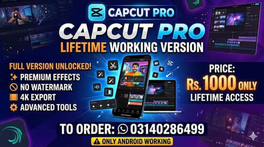 CapCut pro lifetime contract whatapp