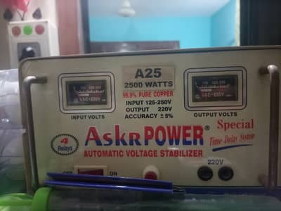 Askr Stabilizer 2500 watt in ok condition working 10/10