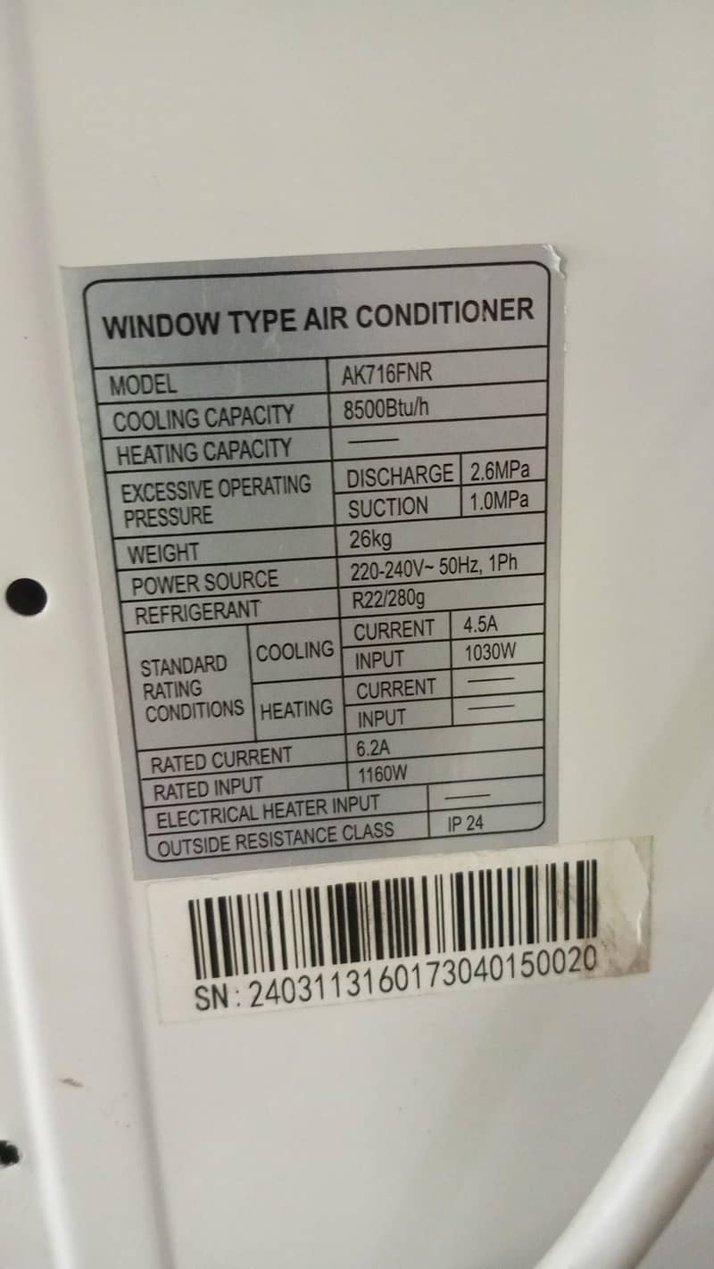 window ac 0.75 ton 1