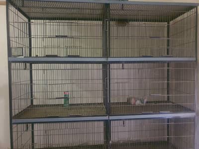 1 new iron cage & 1 wooden cage
