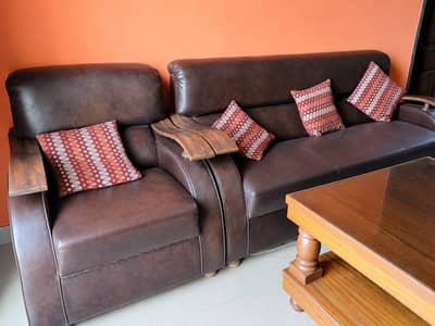 5 seater Leather Sofa set