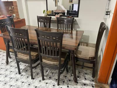 6 chairs and table